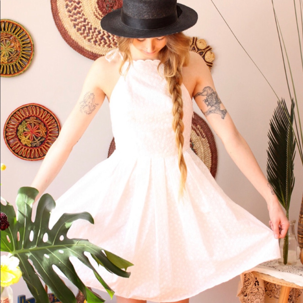 ACT THREE APPAREL COTTON EYELET GABRIELLA DRESS
